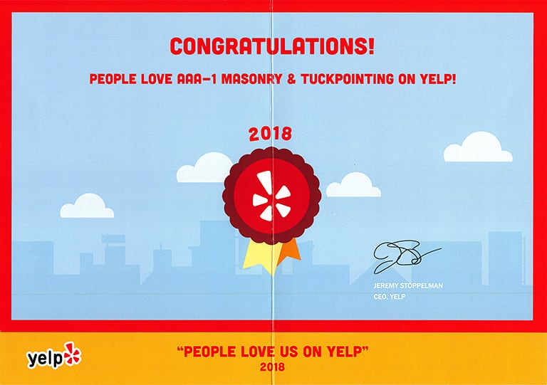 People Love Us On Yelp! Award, 2018