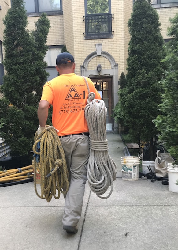 AAA-1 licensed mason carrying rope