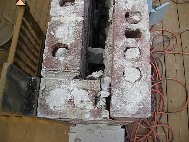 View of collar joint from overhead