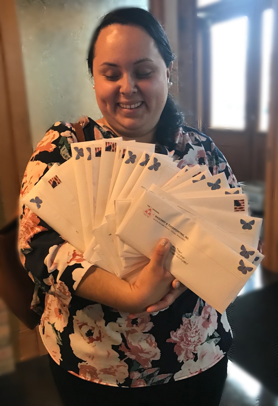 Xochitl with service proposals, ready to be mailed